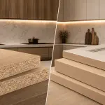 الشيبورد أو MDF للمطابخ؟ الفرق وأيهما أفضل في السعودية